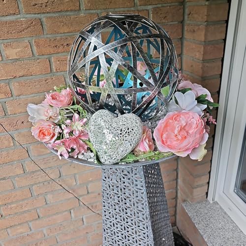 OrgMemory Rose Flower Vine, Peony Flowers, Center Flower Decoration, 6' Length, Floral Garland for Wedding Decor Home Tabl...