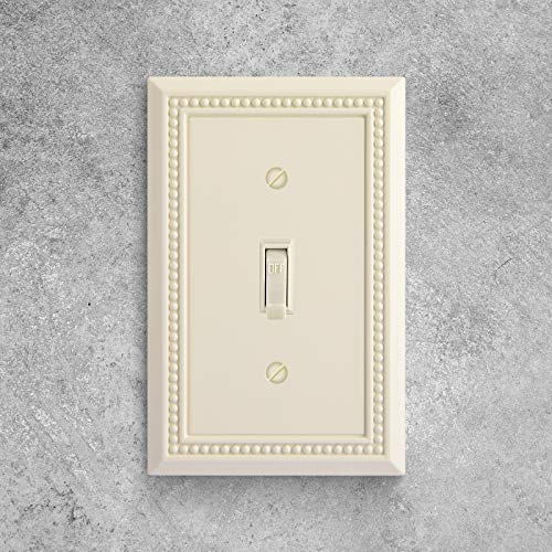 Henne Bery Sunken Pearls Heavy Duty Decorative Wall Plate Switch Plate Outlet Cover, Durable Solid Zinc Alloy (Single Togg...
