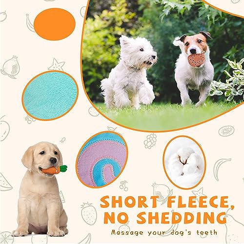 QTwoof Cheerful 20-Pack Squeaky Dog Toys Set - Included 4 Dog Bags, Plush Puppy Toys with Irresistibly Cute Characters for...