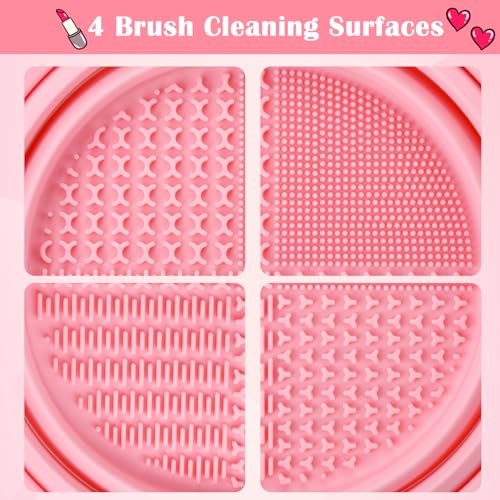 Vodolo Paint Brush Cleaner Mat,Foldable Silicone Paint Brush Cleaner Bowl,Portable Cleaning Tool for Paintbrush,Painting A...