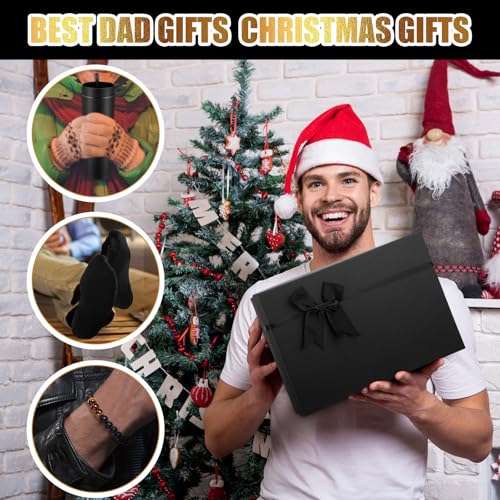 Skylety 13 Pcs Birthdays Gifts Baskets for Men Father Gift for Men Birthdays Gift Box 16 oz Tumblers Wallet Toiletry Bag S...
