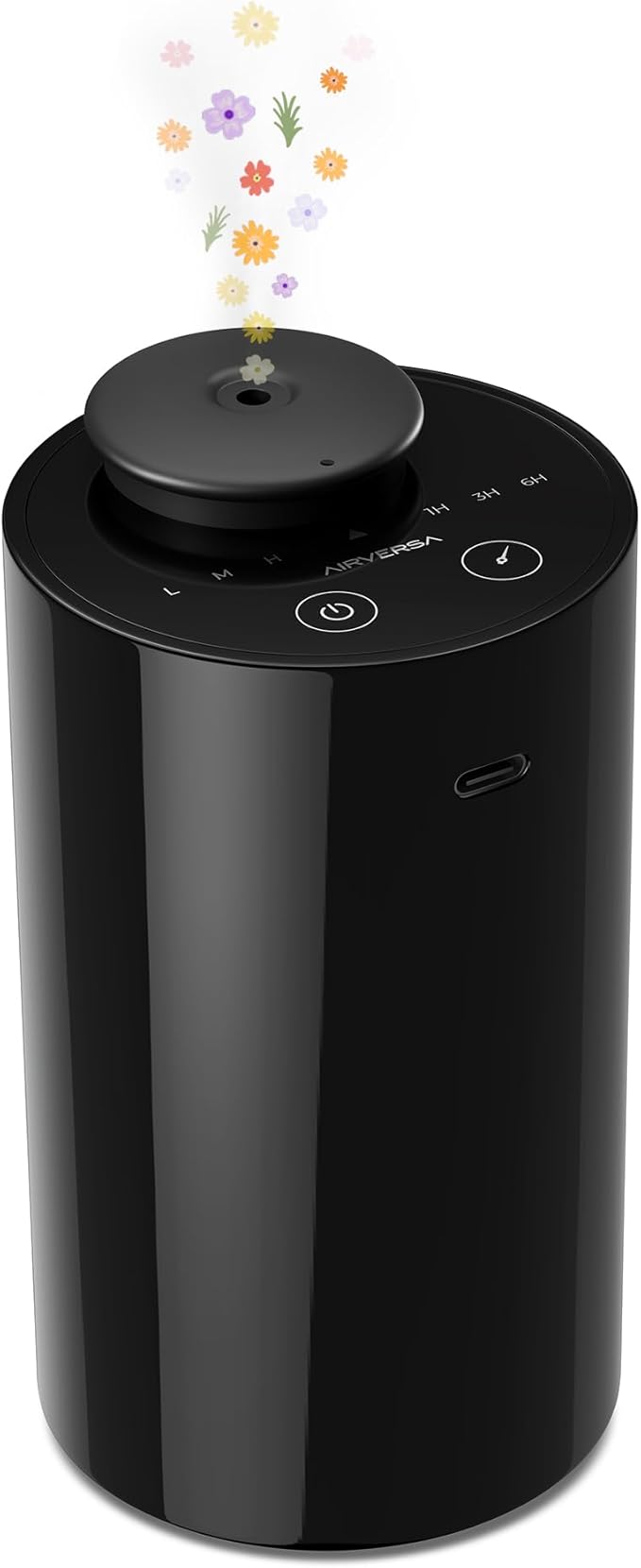 Airversa Waterless Diffuser for Essential Oil, Car Diffsuer, Battery Operated Nebulizer, 0.7 Fl Oz/ 20mL, Mini Scent Air M...