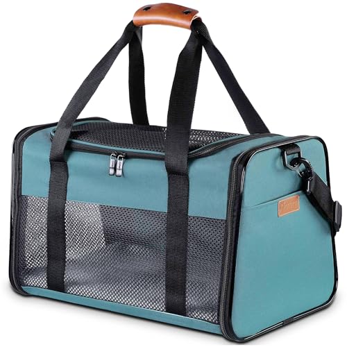 Cat Carrier - Portable Foldable Dog Pet Carrier, Soft-Sided Pet Bag up to 15 Lbs, Airline Approved Travel Puppy Carrier