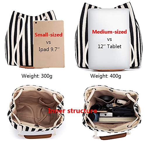 Bydenwely Women's Canvas Tote Bags Small Medium Shoulder Bag Daily Working Handbag for Holiday Travel Pool