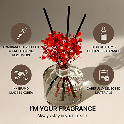 COCODOR Flower Reed Diffuser Set / 6.7oz / White Jasmine/Scent Diffuser with Sticks Home Fragrance Reed Diffuser for Bathr...