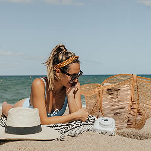 KALIDI BeachNylon Mesh Tote Bag, Casual Tote Bag Hobo Women Foldable MAX 23L Shoulder Bag For Beach Picnic Vacation