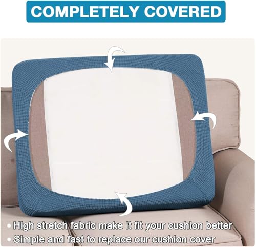 Flamingo P Super Stretch Couch Cushion Covers 2 Piece Set Sofa Seat Slipcovers with Elastic Bottom, Machine Washable Furni...