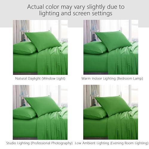 American Home Collection Twin XL Sheet Set - Ultra-Soft Microfiber 15-Inch Deep Pocket - College Dorm Bed Sheets, Wrinkle ...