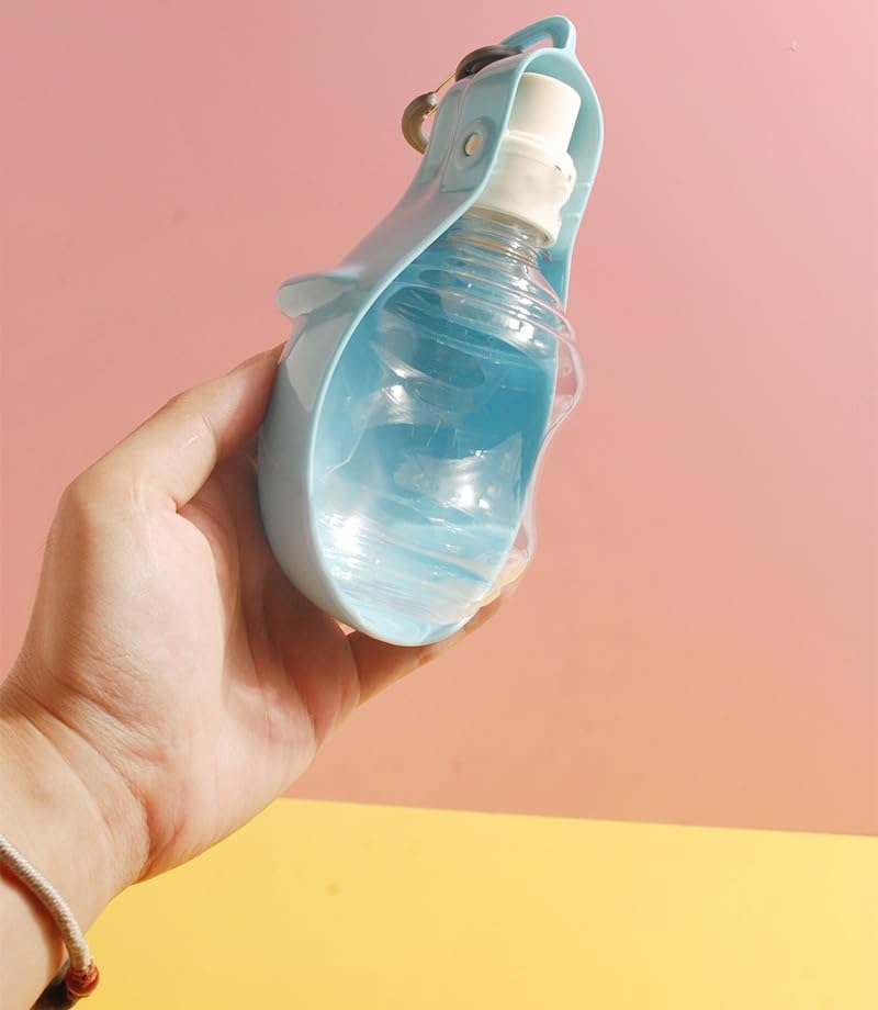 Foldable Pet Water Bottle for Travel, 2 in 1 Portable Dog Water Bottle, Travel Dog Bowls with Food Container, Leak-Proof &...