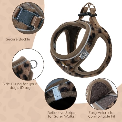 BELLA & PAL Step in Vest Harness for Small and Medium Dogs, No Pull Small Dog Harness with Leash Set, Comfortable Air Mesh...