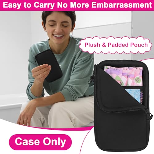 Tampon Holder for Purse, Portable Tampon Bag Organizer Case for Women’s Purse, Travel-Friendly Discreet Period Bag for Fem...