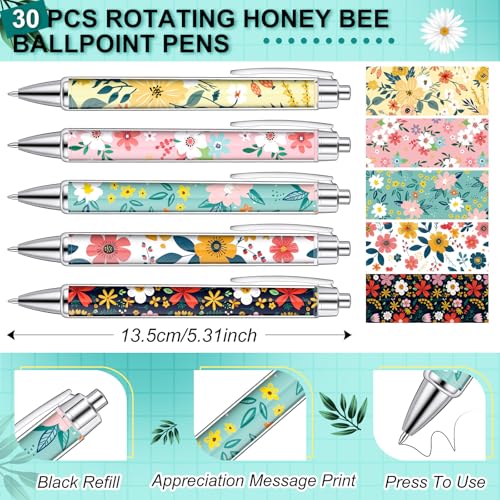 Kosiz 60 Pcs Flower Notepads with Pens Floral Sticky Notes Funny Ballpoint Pens Bulk Floral to Do List Memo Pads for Flowe...