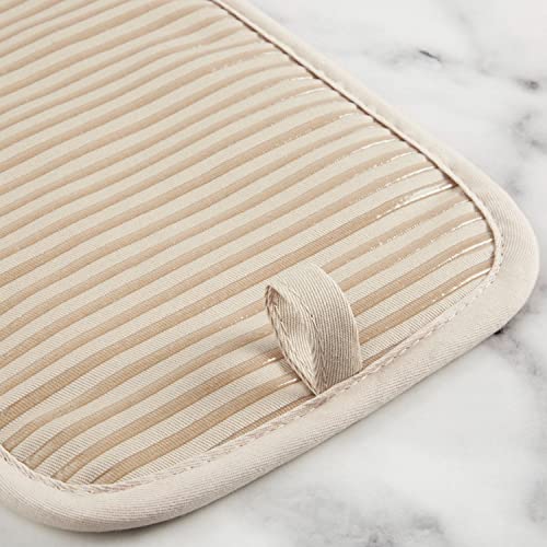 KITCHENAID Quilted Cotton Terry Cloth Oven Mitt, Pot Holder, Kitchen Towel 4-Pack Set, Heat Resistant, Silicone Grip, 16"x...