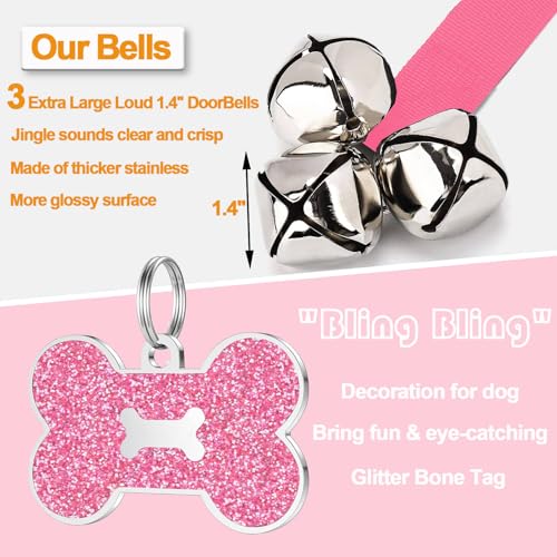 KEXIAVA 2 Pack Dog Door Bells Dog Doorbell to go Outside Puppy Train Bell for Dogs to Ring to go Potty Puppy Toilet Traini...