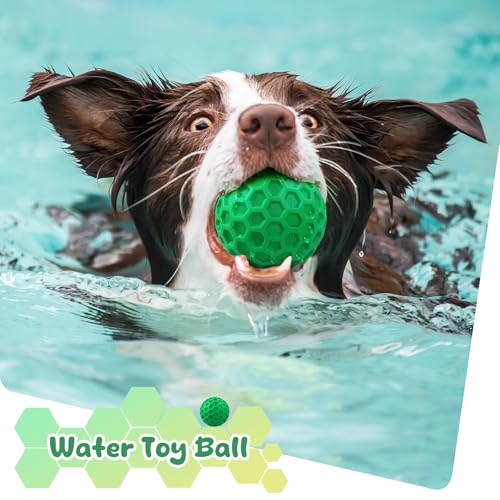 ZRIFAQESW Tough Dog Chew Toys for Aggressive Chewers, Indestructible Dog Balls for Aggressive Chewers, Squeaky Balls for D...