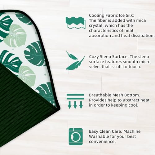 NWK Pet Cooling Mat -Q-Max>0.345 Ice Silk Cooling Mat for Dogs & Cats Portable & Washable Pet Cooling Blanket, Car Seats, ...