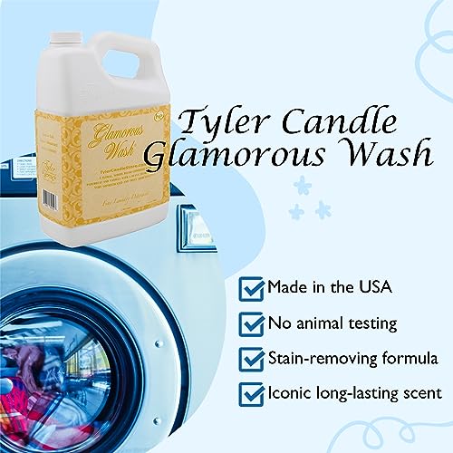 Tyler Candle Glamorous Gift Set with 3 Glamorous Wash, 3 Votive Candles, and 2 Votive Glasses, Bundle with Stain Remover P...