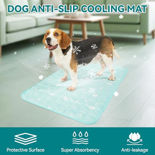 SUPRIY Pet Cooling Mat for Dogs & Cats - Qmax 0.4 Waterproof Cooling Pad, Summer Heat Relief Mat with Japanese Polyester T...