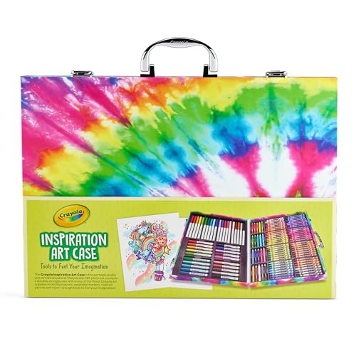 Crayola Inspiration Art Case Coloring Set - Tie-Dye (140ct), Essential Easter Basket Stuffers, Art Supplies Set For Kids, ...