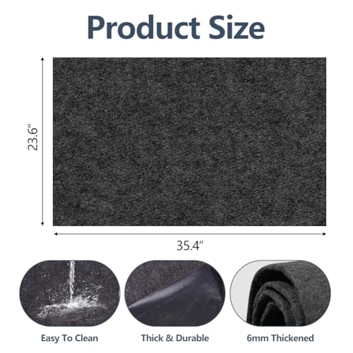 Water Absorbency Water Cooler Mat with Non-Slip Backing, 24 x 36 Inch Leak-Proof Protection Mat for Water Dispensers and R...
