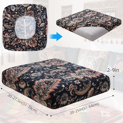 YISUN Sofa Couch Cushion Covers, Stretch Printed Couch Seat Slipcover, Soft Couch Cover for Dogs, Washable Non-Slip Furnit...