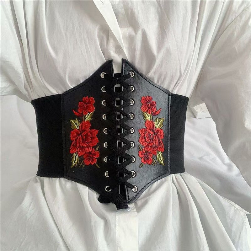 Waist-shaping Womens Ultra-wide Fashionable Korean-style Court Style