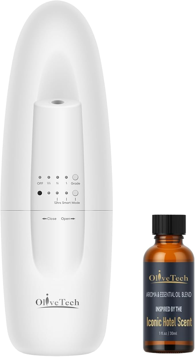 Plug in Scent Diffuser, OliveTech Waterless Essential Oil Diffuser, Cover Up to 500 Sq. Ft., Hotel Collection Diffuser, Ar...
