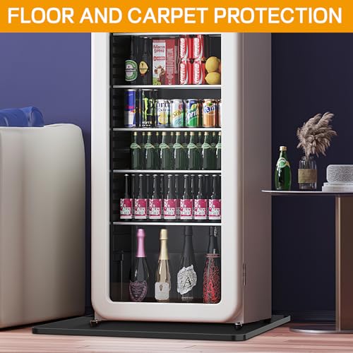 Mini Fridge Silicone Mat,24''x24''x0.5''-Fridge Drip Tray Concave and convex design is leak-Proof and Non-Slip Perfectly C...