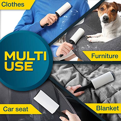 Lint Rollers for Pet Hair, Sticky, Remover for Couch, Clothes Furniture and Carpet. Dog Hair Remover Cat Hair, Animal Fur,...