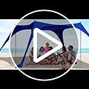 ERFEI Beach Tent Sun Shelter UPF50+ with Sandbags, Sand Shovel & Windproof Poles - Portable Pop Up Canopy for Beach, Campi...