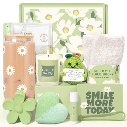 Gift Baskets for Women, 11pcs Unique Happy Birthday Gifts for Women, Best Inspirational Get Well Christmas Ideas Box w/Dai...