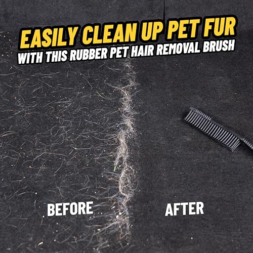 Chemical Guys Professional Rubber Pet Hair Removal Brush – Multi Surface Detailing & Pet Hair Removal Tool for Cars, Truck...