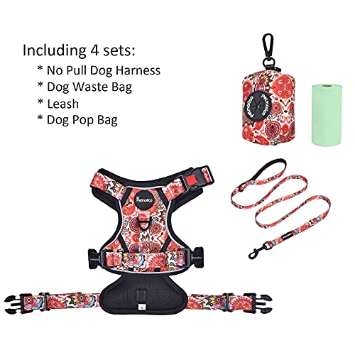 Petmolico No Pull Dog Harness Set with Leash Attachment Easy Control Handle Reflective Harness Vest Small Breed, Puppy Ves...