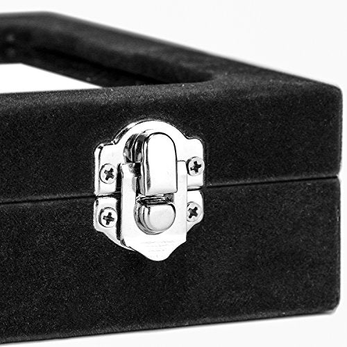 EONGOA Jewelry Box Rings Organizer Tray 7 Slots Velvet Jewelry Earring Storage Box With Transparent Lid Jewelry Display Ca...