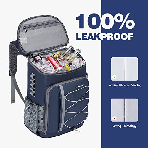 Maelstrom Cooler Backpack - 35/50 Can Insulated Soft Cooler Lunch Bag for Camping, Beach, Hiking & Shopping