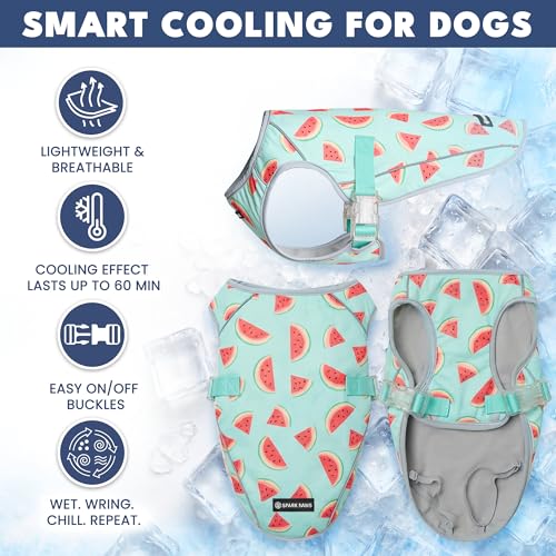 Spark Paws Dog Cooling Vest - SPF 50 UV Sun Protection - Summer Heat Relief Gear for Dogs, Lightweight, Evaporative Coolin...