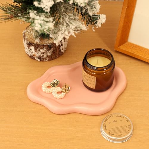 CCINPPY Ceramic Jewelry Tray Trinket Dish, Decorative Cloud Vanity Key Tray for Women, Ring Holder Dish, Cute Jewelry Plat...