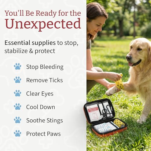 Dr Brahmsy’s Pet First Aid Kit for Dogs and Cats - Vet-Approved Essential Survival and Emergency Supplies for Home, Trave...