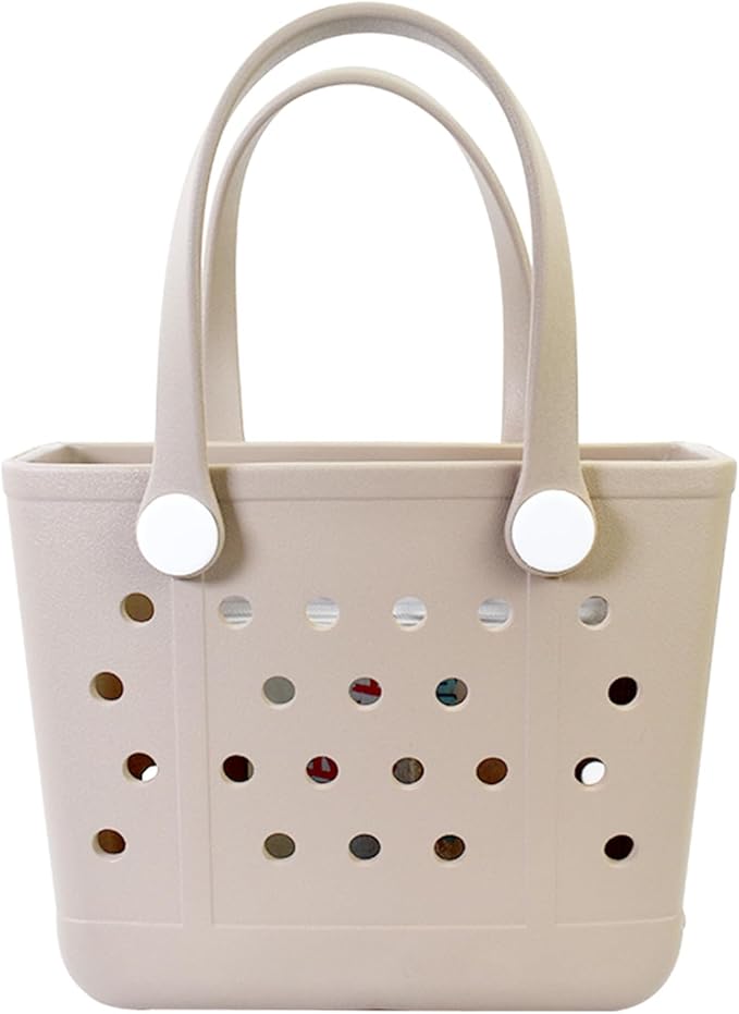 Addoklm Lightweight Extra large Rubber Beach Bag Small mini Tote Bag for Gym Waterproof medium Open Handbag for Pool Sports