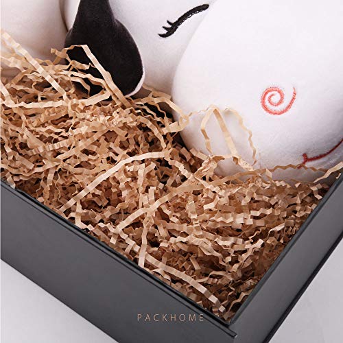 PACKHOME Gift Box 9x6.5x3.8 Inches, Rectangle Collapsible Box with Magnetic Lid for Gift Packaging (Matte Black, Grain Tex...