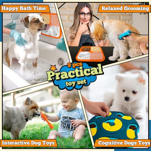 PETCARE 9 PCS Interactive Enrichment Dog Puzzle Toy Set, Mentally Stimulating Cognitive Dogs Toys for Small Medium Smart D...