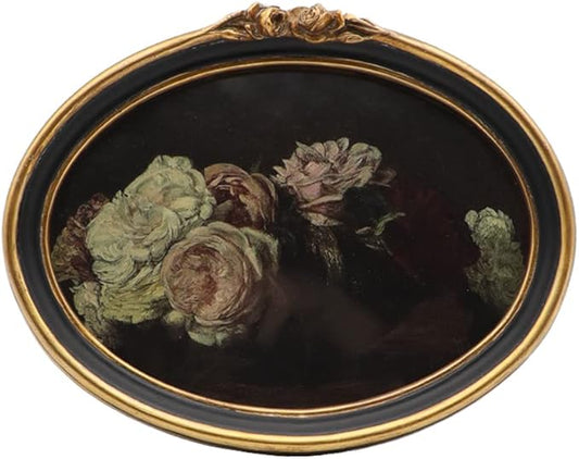 CISOO Vintage Oval Picture Frame 5x7 Antique Photo Frame Decorative Painting Table Top Display and Wall Hanging Home Deco...