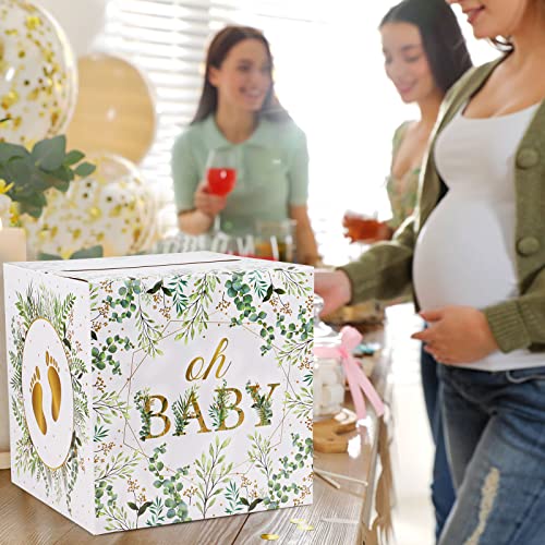 Hxezoc Floral Baby Shower Card Box Favors Post Box Cardboard Receiving Money Box Holder for Reception, Baby Showers, Anniv...