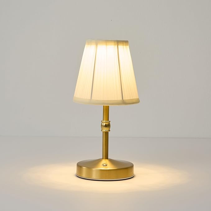 5w Led Cordless Mini Lamps,3000 mah Battery Operated Lamp,3 Color Temperature Dimmable Table Lamp,Gold Rechargeable Table ...