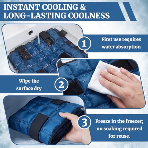 Cuffbow Ice Pack Cooling Vest for Men & Women, Vests Lightweight, Adjustable Change Reusable Cooling Vest for Weather