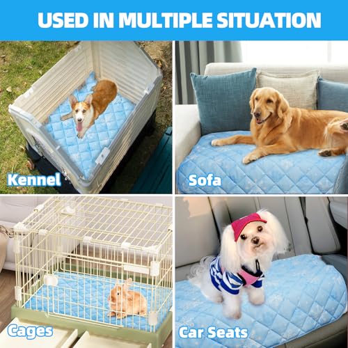 Homimp Dog Cooling Mat,15.5" x 19.5" Thicken Self-Cooling Mat for Dog&Cat,Internal Waterproof& Endothermic,Washable Pet Ic...