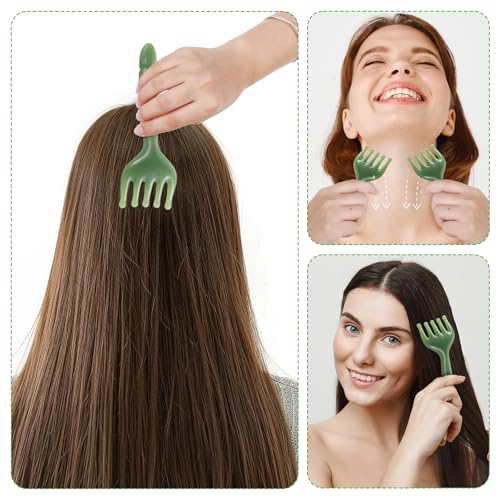 WY LIGHTING LEVEL 2Pcs Head Massager Manual Hair Scalp Massager Gua Sha Five Claw Massage Tool Comb Portable Handheld Resi...