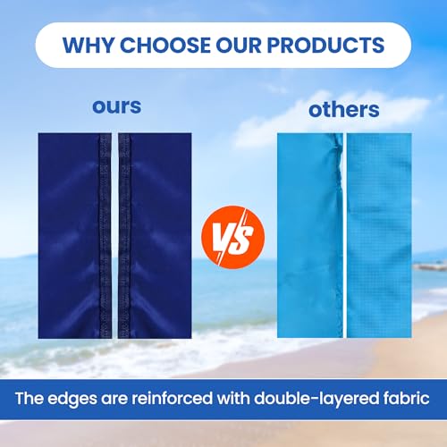 WIWIGO Beach Blanket Waterproof Sandproof Beach Mat 79" X 83"/10'x9'for 2-8 Adults Quick Drying Outdoor Picnic Mat Beach A...