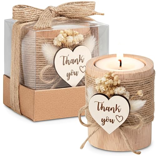 Candle Party Gifts Set 20 Pack Candle Holders for Guests Wedding, Baby Shower, Birthday, Thanksgiving, Adult Party Decorat...