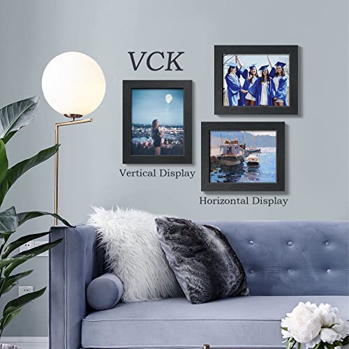 VCK 8x10 Picture Frame Set of 3, Black Wood Frames, Gallery Wall Decor Photo Frames for Wall Mounting Horizontally or Vert...